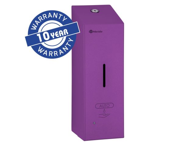 MERIDA STELLA AUTOMATIC SLIM VIOLET LINE touch-free automatic foam soap dispenser for disposable refills 800 ml, violet
